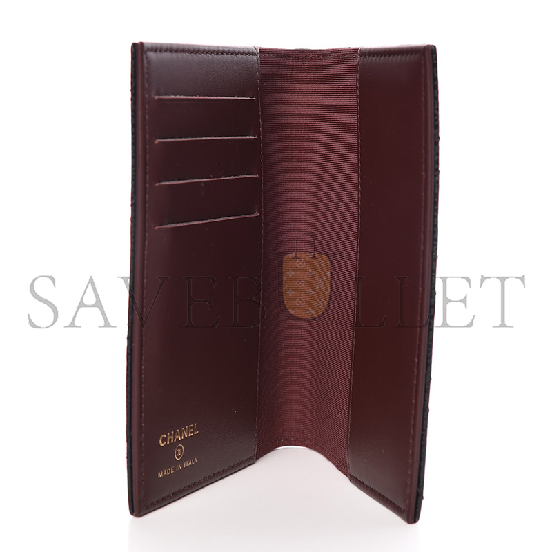 CHANEL CAVIAR QUILTED PASSPORT HOLDER BLACK (15*10*2cm) 